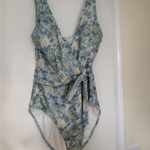 Summersalt Mini-Ruffle Perfect Wrap One-Piece - Secret Garden